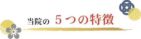 当院の5つの特徴